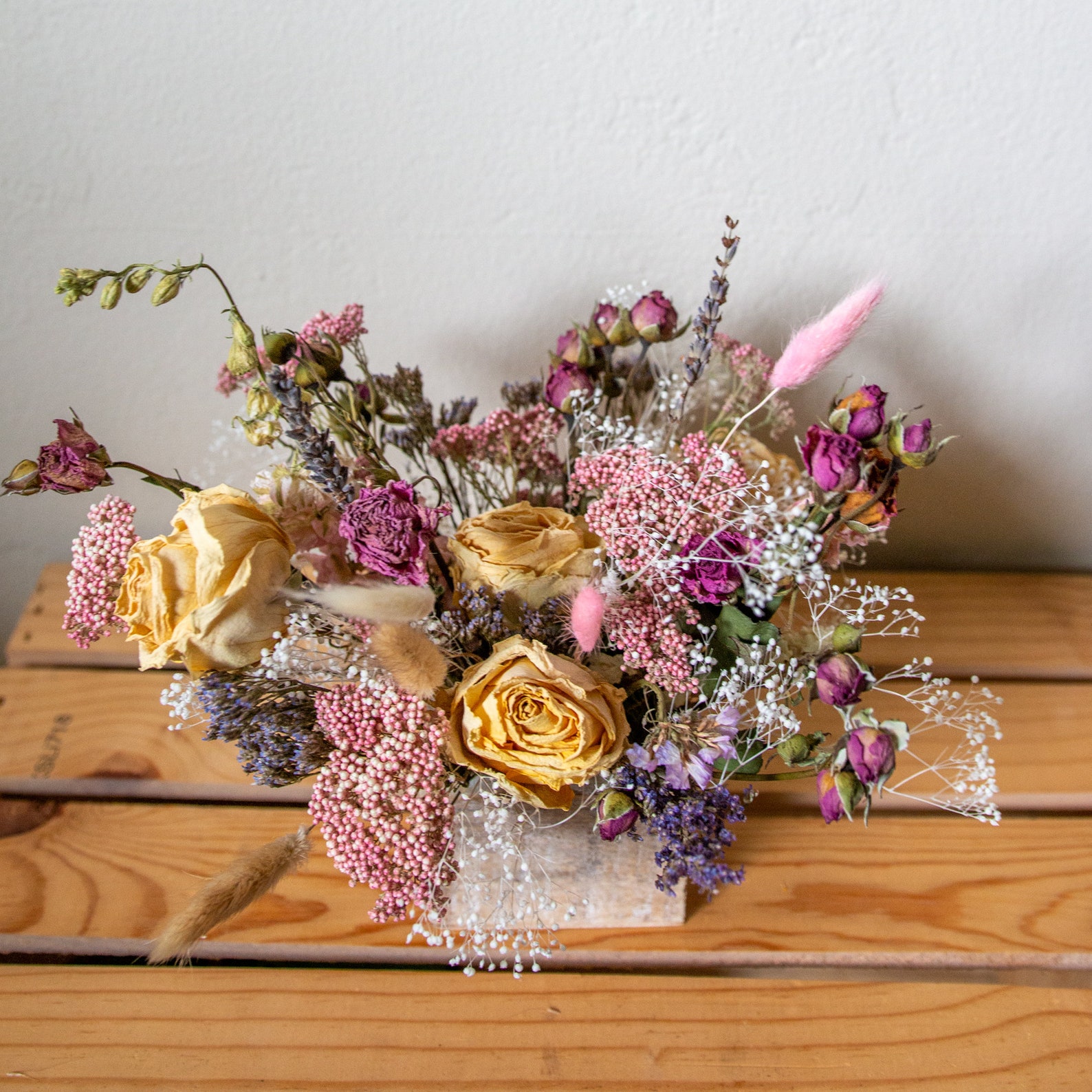 Small dried flowers arrangement accent flowers bud vase | Etsy