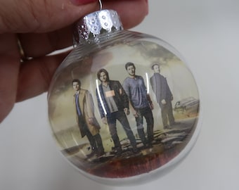 Adornos navideños sobrenaturales, juego de 2, de plástico