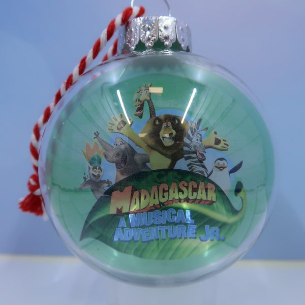 Madagascar Christmas ornament,  Floating Ornament, Choose 1 , 2,  3 or 4  ornaments , Christmas  Ornament, Holiday ornament