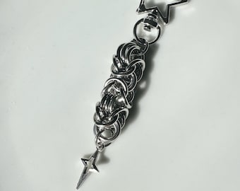 Star Chainmaille Keychain in Stainless Steel | Chainmaille Jewelry | Gift for Stargazers