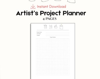 Artist's Project Planner | Knitting and Crochet Artist Notebook