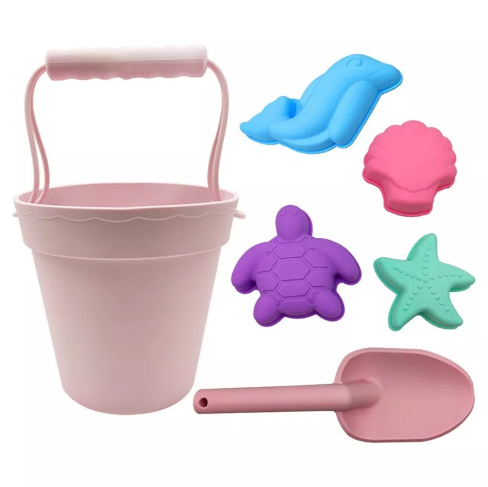 Juguetes de Silicone Beach Beach Sand Bucket Set Silicone Etsy