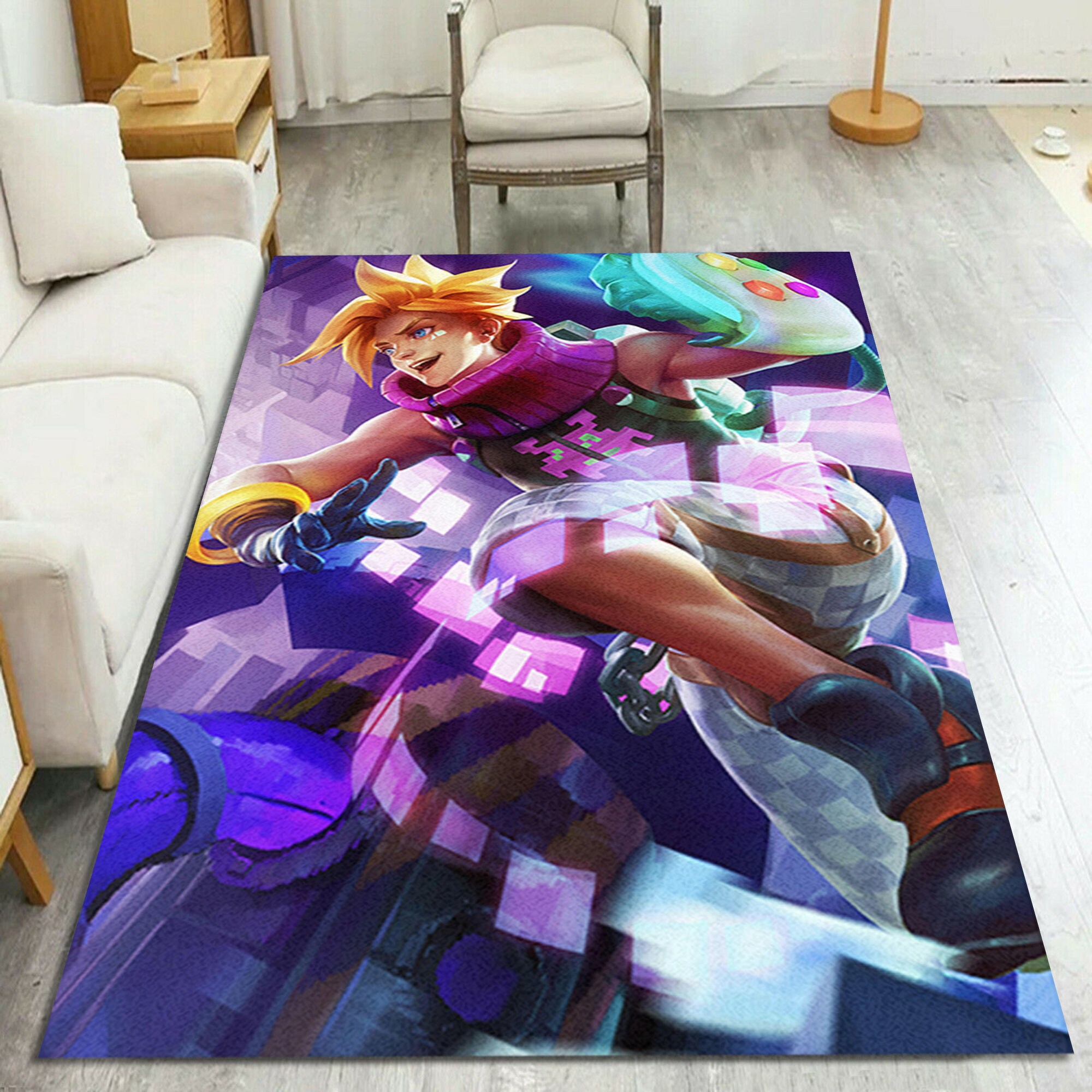 Ezreal Video game Rug Gaming Decor Living Room Floor Carpet Etsy