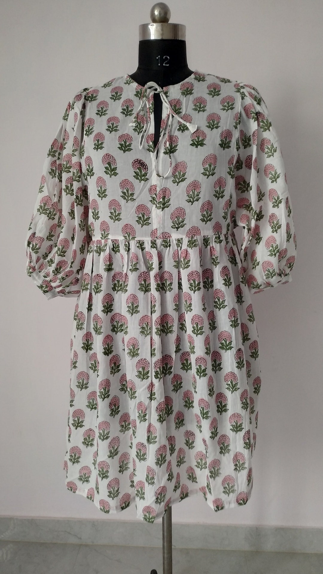 Loose Bodied Building Print Dress In Multi