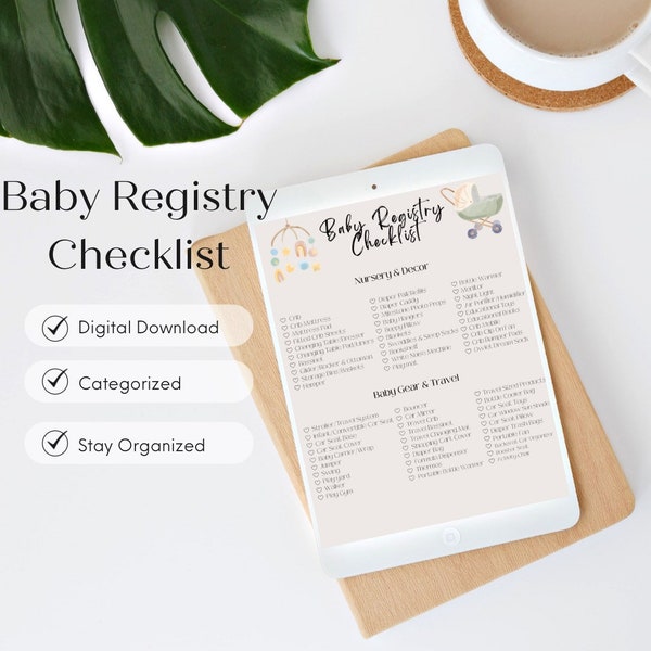 Baby Registry Checklist | Detailed Checklist | Registry Essentials | Baby Shower | Baby Must Haves | PDF Digital Download File