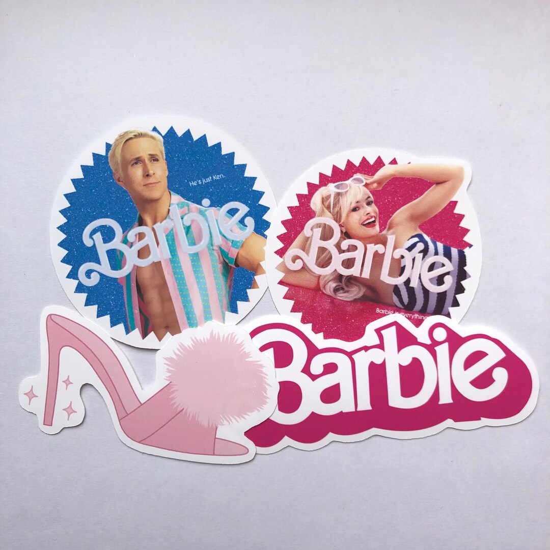 Barbie Vinyl Sticker Set of 4 - Etsy