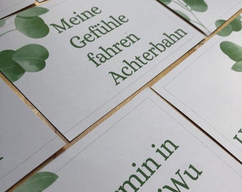 Meilensteinkarten ICSI | PDF | 61 Motive "Green Leaves" | Download | 5 Karten individualisierbar