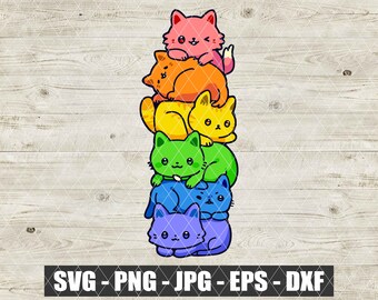 Download Rainbow Cat Svg Etsy