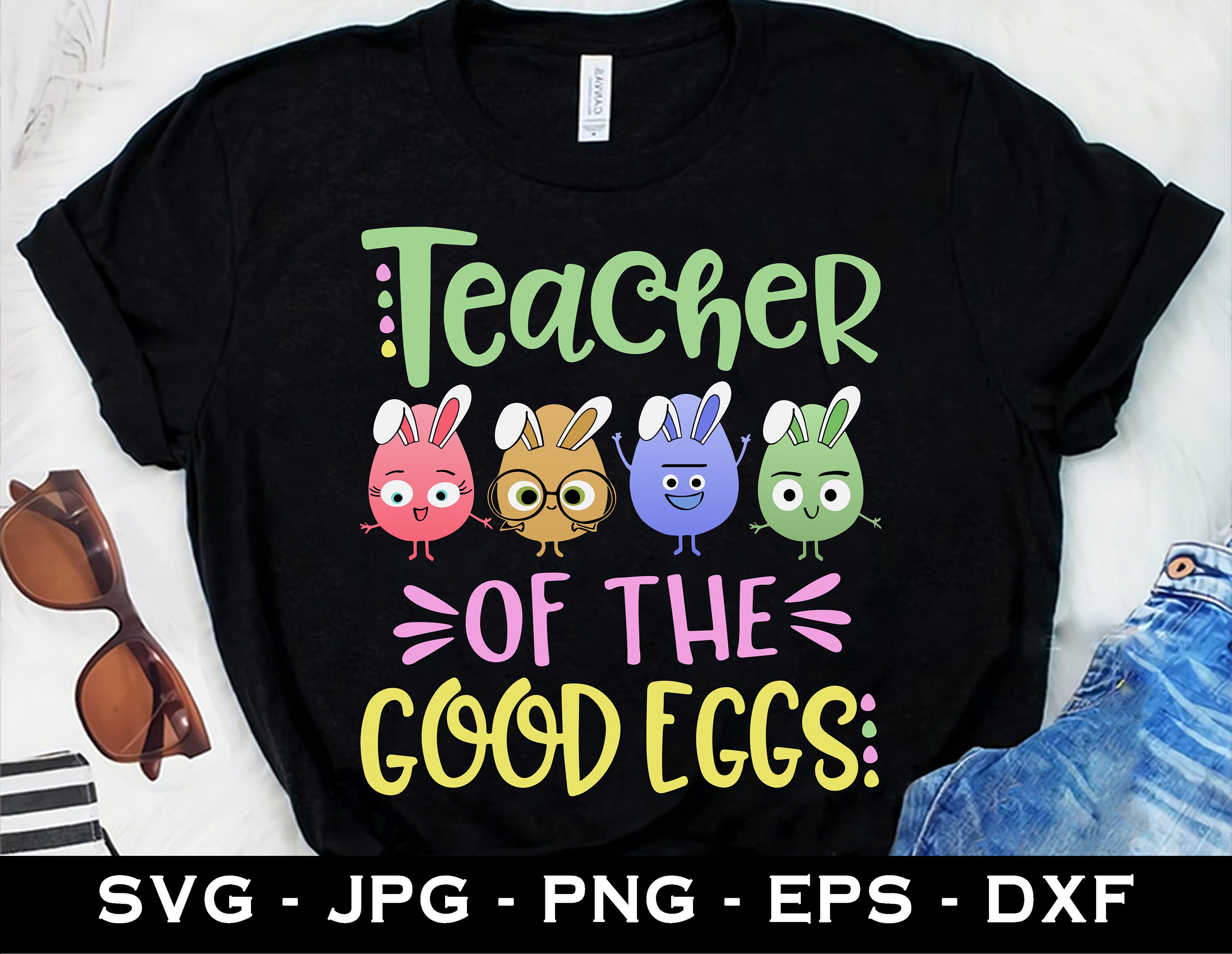 Download Teacher Of The Good Eggs Svg Teacher Svg Cute Easter Bunny ...