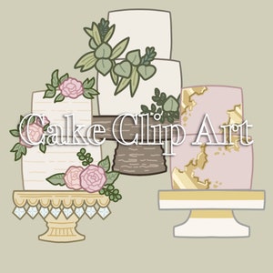 Wedding Cakes Clip Art Digital Download