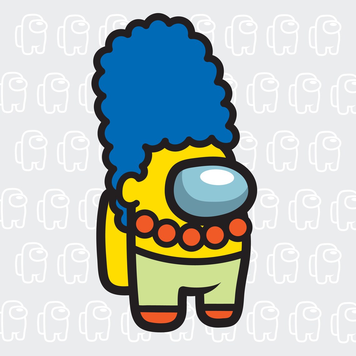 The Simpsons Among us custom svg files for cricut Trending Etsy