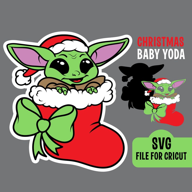 Download Merry Christmas Baby Yoda For Cricut Baby Yoda Svg Star Wars Etsy