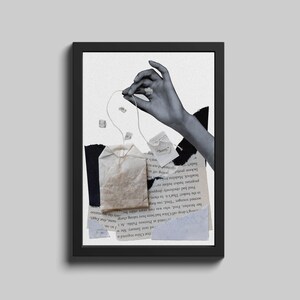Digital Download Collage Art - &quot;Steeped in I&#39;m Sorrys&quot; - Handcut Collage Work - Instant Download