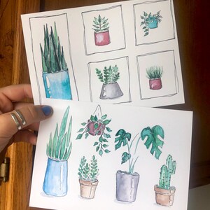 Plant Watercolor Paintings - Plant Art Wall Decor