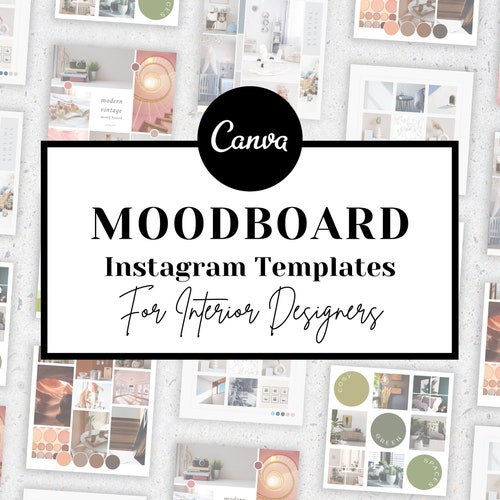 Minimalist Instagram Interior Design Templates Canva Social - Etsy