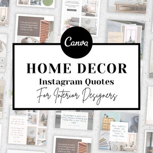 Home Decor Instagram Quotes Interior Design Posts Social - Etsy
