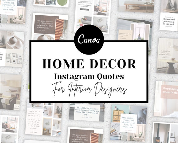 Home Decor Instagram Quotes Interior Design Posts Social - Etsy ...