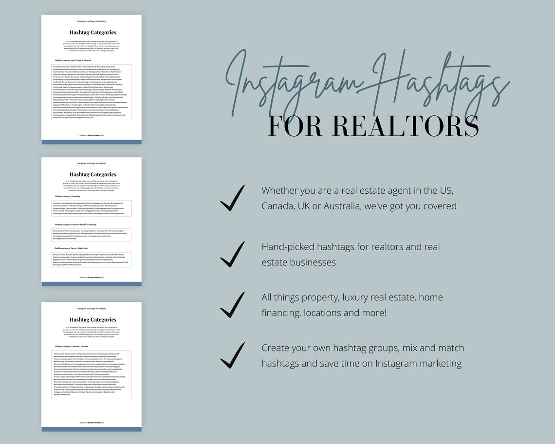 Instagram Hashtags for Realtors Real Estate Marketing Social Media