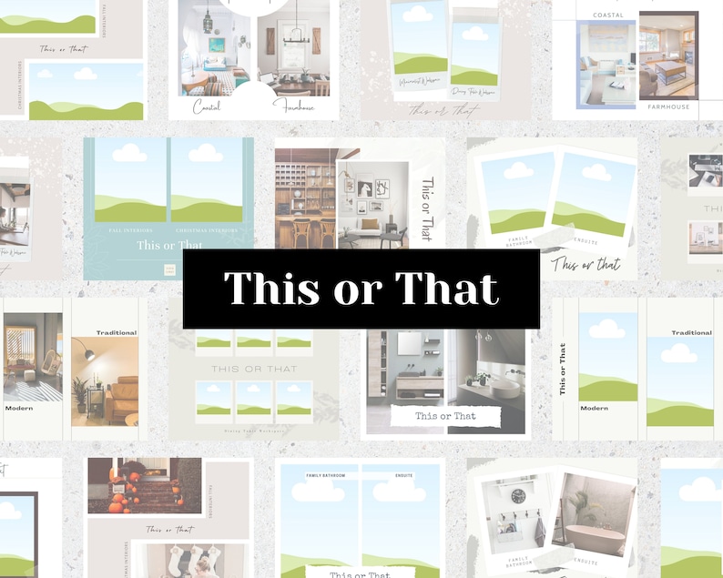 Interior Design Facebook Content Bundle Home Decor Marketing Social