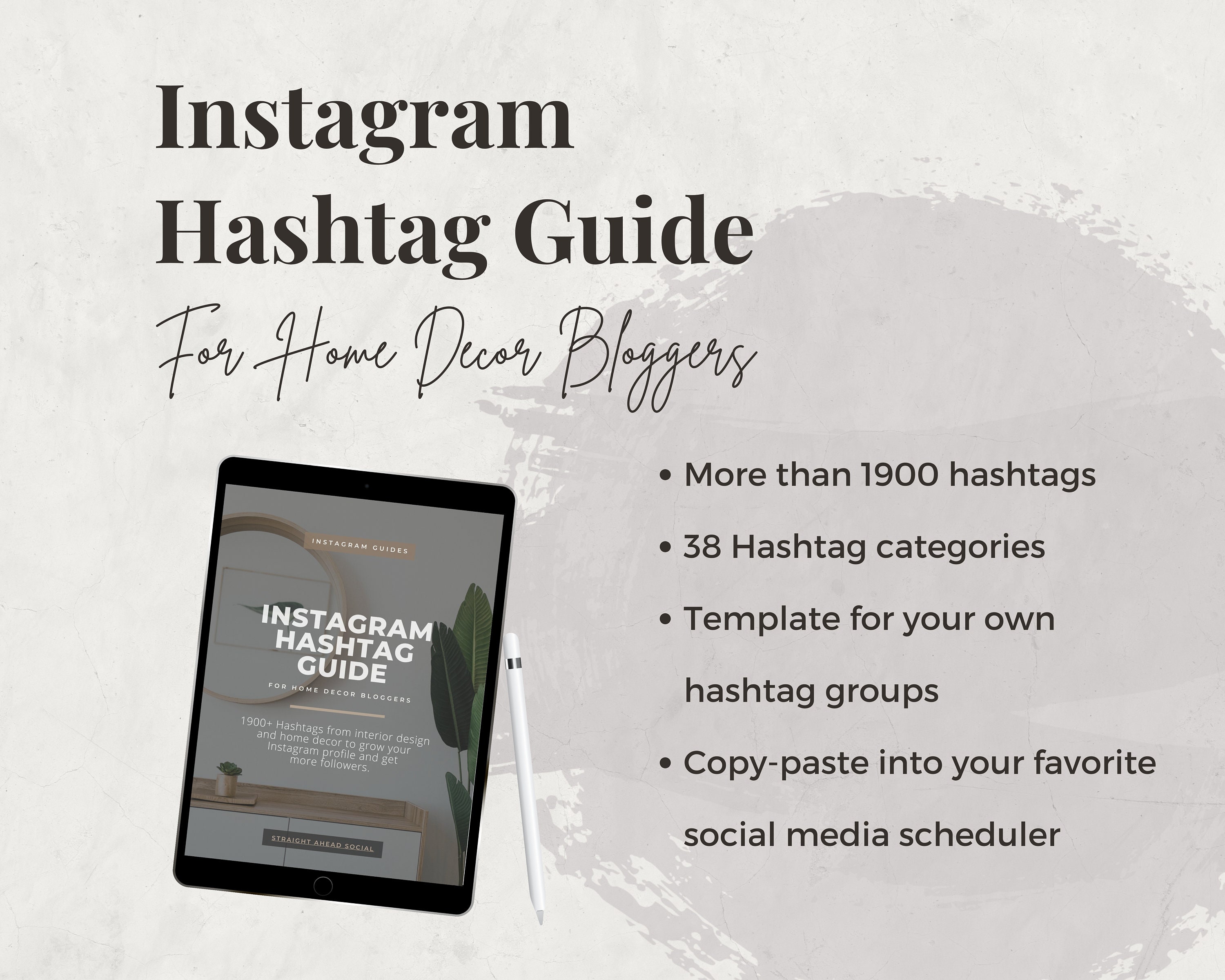 1900 Instagram Hashtags for Home Decor Bloggers Social - Etsy