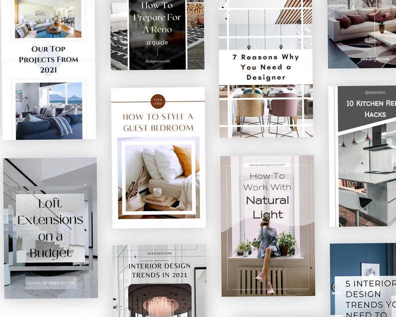 Pinterest Interior Design Templates Volume 2 Home Decor Marketing