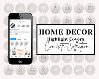 Interior Design Instagram Icons | Home Decor Highlights | Insta Story Covers