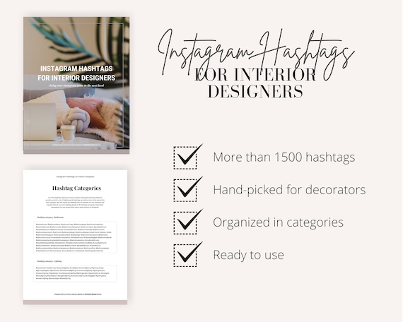 Interior Design Hashtags Home Decor Instagram Marketing - Etsy ...