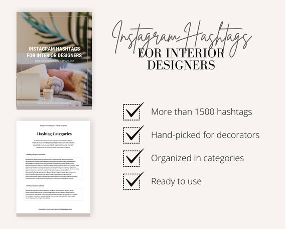 Interior Design Hashtags Home Decor Instagram Marketing - Etsy ...