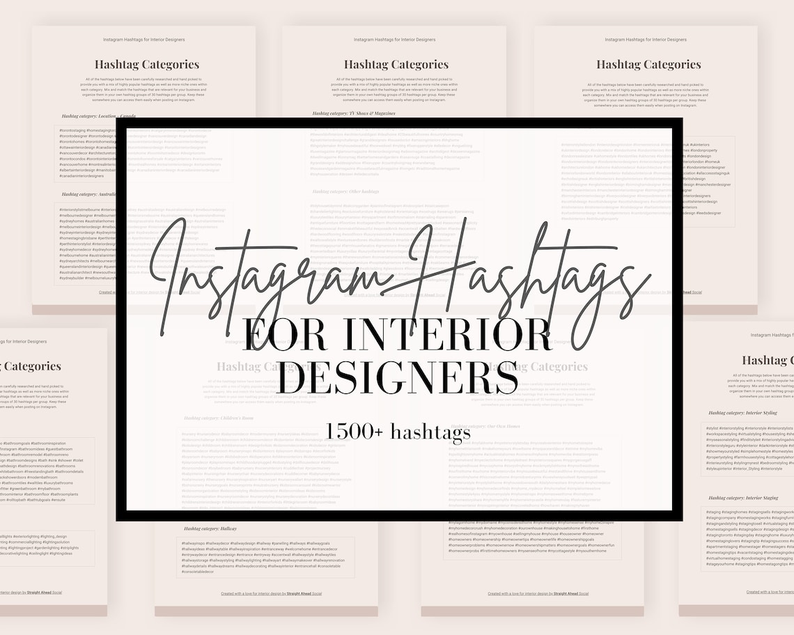 Interior Design Hashtags Home Decor Instagram Marketing Etsy