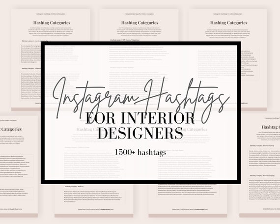 Interior Design Hashtags Home Decor Instagram Marketing - Etsy Finland