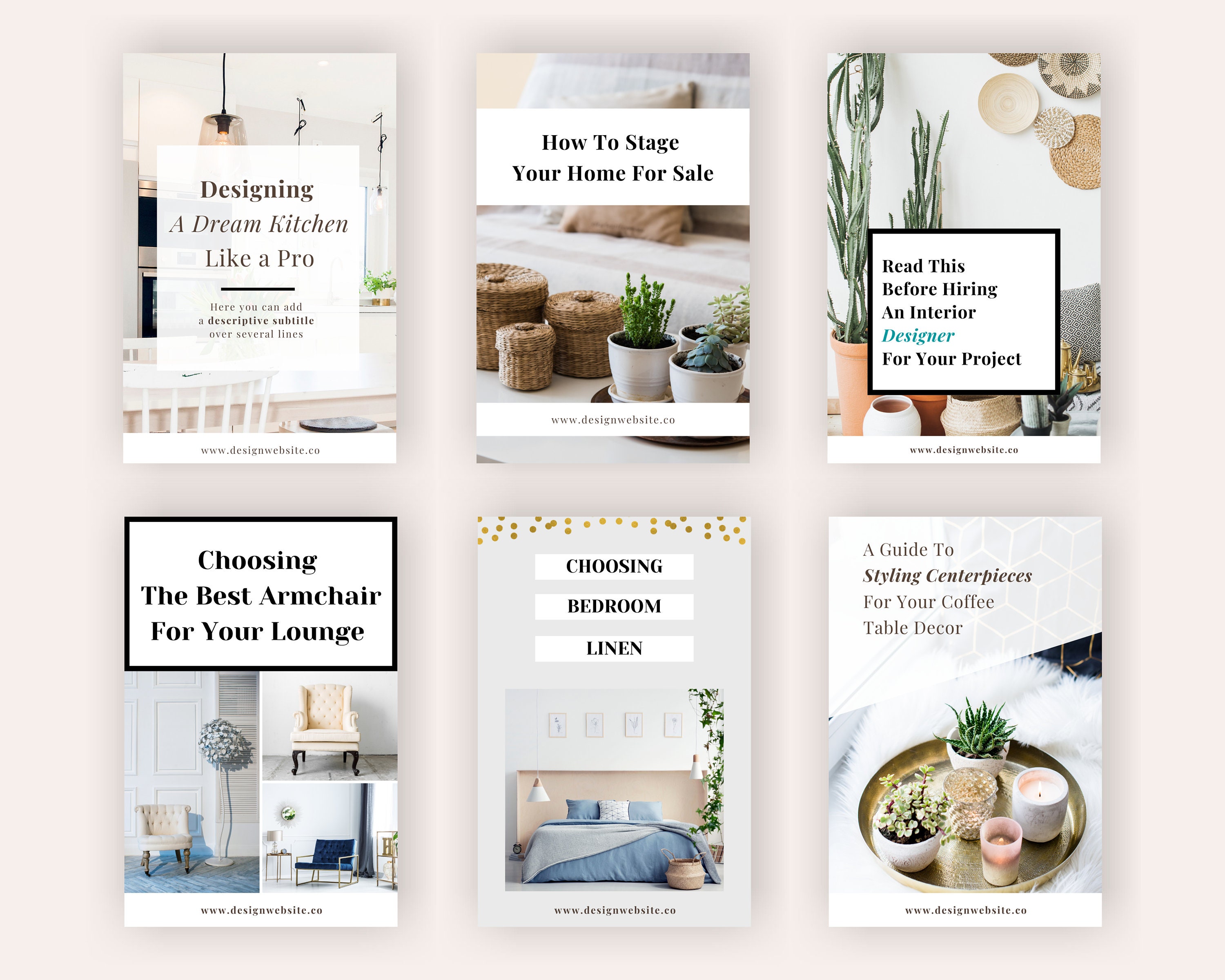 Pinterest Home Decor Canva Templates | Customizable Pin Templates ...