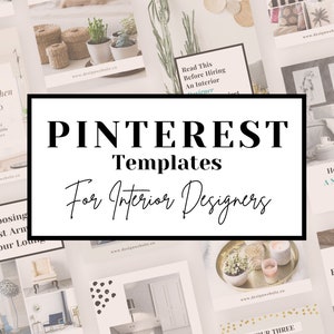 Pinterest Home Decor Canva Templates | Customizable Pin Templates | Interior Design