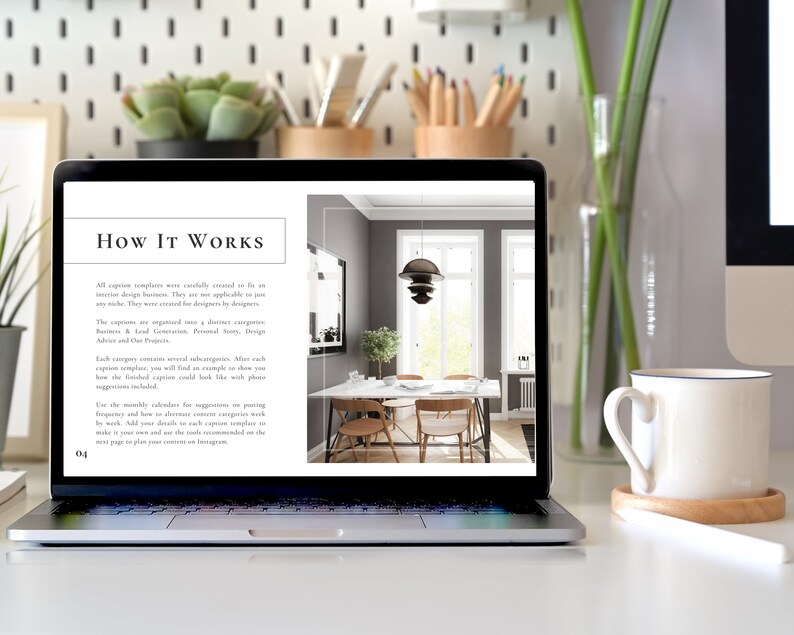 3 Month Interior Design Caption Template Volume 1 Social Media Prompts Instagram Captions Home