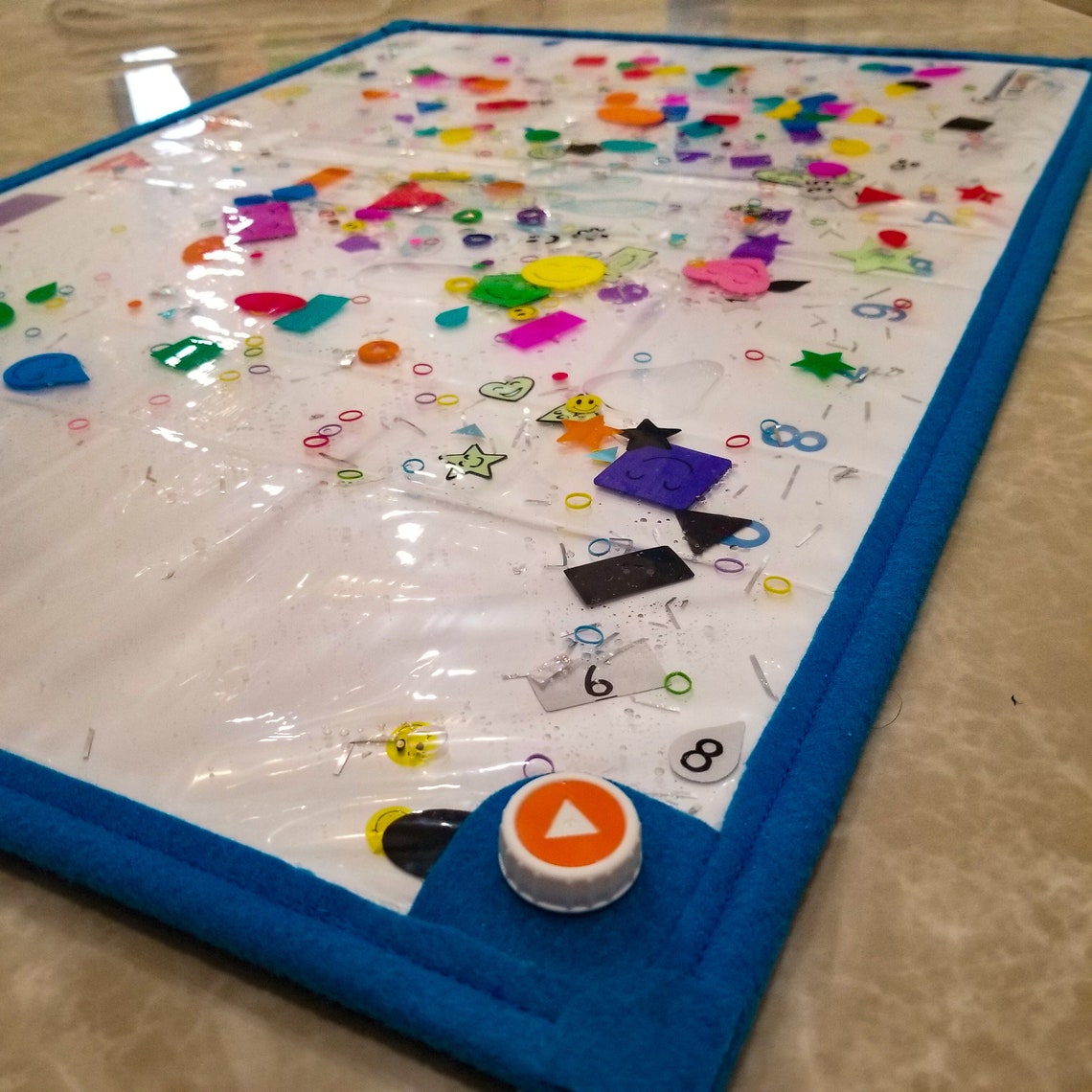 SENSORY MATT water mat WATERRUG colorful shapes number Etsy