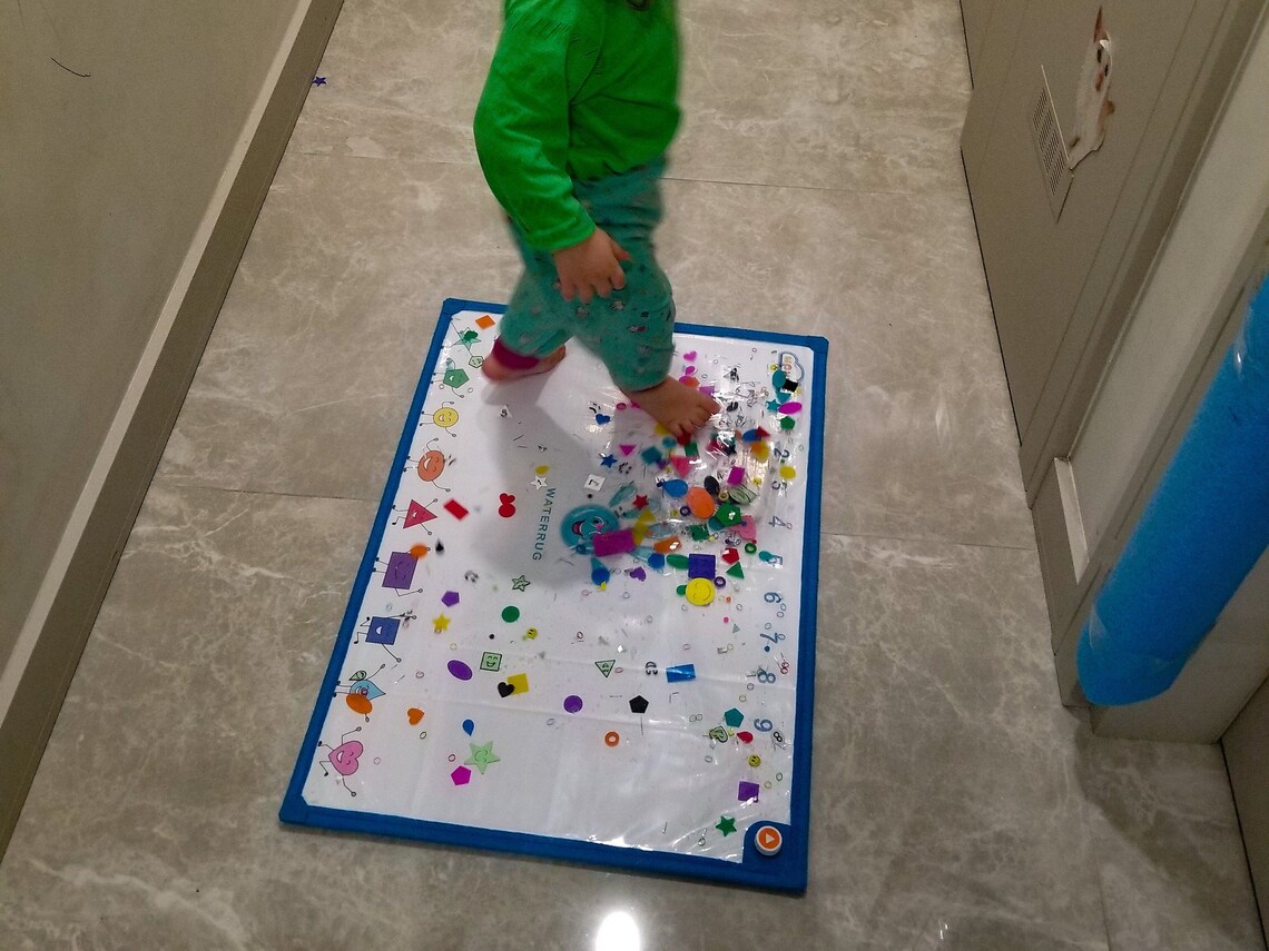SENSORY MATT Water Mat WATERRUG Colorful Shapes Number Etsy