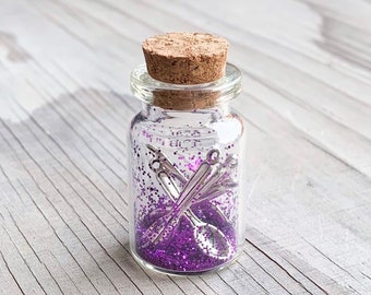 Fibromyalgia Fibro Warrior Spare Spoons Jar Spoon Theory Spoonie Gift Chronic Illness Keepsake Keyring