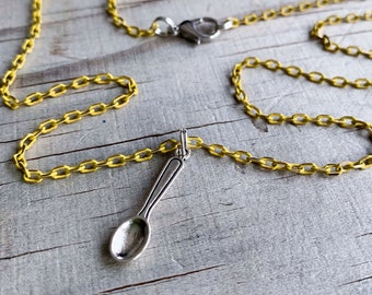 Endometriosis Awareness Spoonie Warrior Chronic Illness Spoon Necklace Jewelry