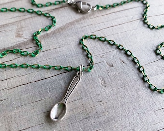 Scoliosis Awareness Spoonie Warrior Chronic Illness Spoon Necklace Jewelry Gift