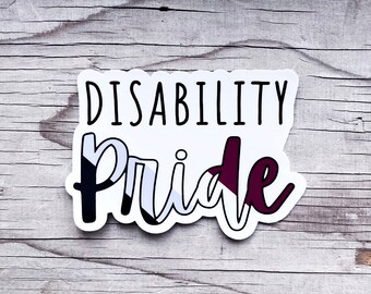 Asexual Ace Disability Pride Flag LGBTQIA+ Sticker Vinyl Car Decal Disabled Chronic Illness Awareness Spoonie Warrior