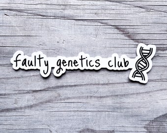 Faulty Collagen Club Sticker Vinyl Car Decal Connective Tissue Zebra Disabled Chronic Illness Awareness Spoonie Warrior