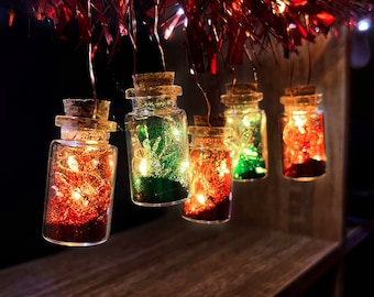 Spoon Jar Glitter Fairy Lights Festive Season Xmas Colour Chronic Illness Awareness Spoonie Warrior Spoon Theory Room Lights Gift Custom