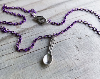 Epilepsy Awareness Spoonie Warrior Chronic Illness Spoon Necklace Jewelry