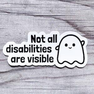 Nicht alle Behinderungen sind sichtbar Aufkleber Vinyl-Auto-Abziehbild flach