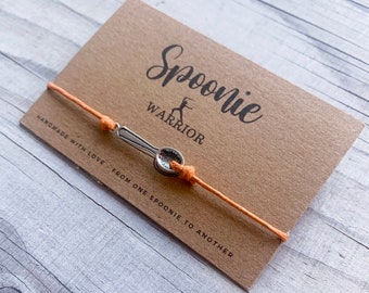 MS Multiple Sclerosis Awareness Chronic Illness Spoonie Warrior Spoon Bracelet Jewelry