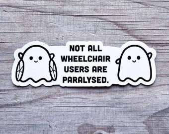 Not All Wheelchair Users Are Paralysed Invisible Illness Ghosties Car Sticker Vinyl Decal Chronic Illness Disabled Awareness Spoonie Warrior