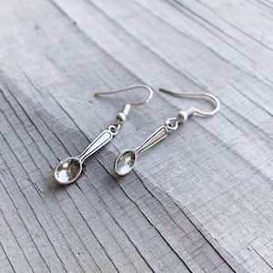 Spoonie Silver Spoon Hanging Dangle Drop Earrings Spoon Theory Spoonie Warrior Gift Chronic Illness