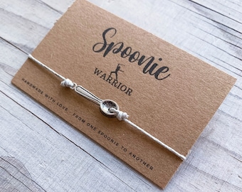 BPD Borderline Personality Disorder Awareness Chronic Illness Mental Health Spoonie Warrior Spoon Charm Awareness Ribbon Bracelet Jewelry