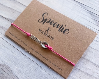 Breast Cancer Awareness Chronic Illness Spoonie Cancer Warrior Fighter Survivor Spoon Bracelet Jewelry