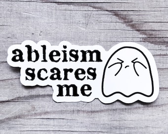 Ableism Scares Me Vinyl Car Sticker Decal Chronic Illness Invisible Disability Awareness Spoonie Warrior