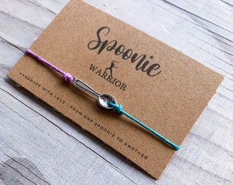 Suicide Prevention Awareness  Mental Health Chronic Illness Spoonie Warrior Spoon Charm Awareness Ribbon Bracelet Jewelry